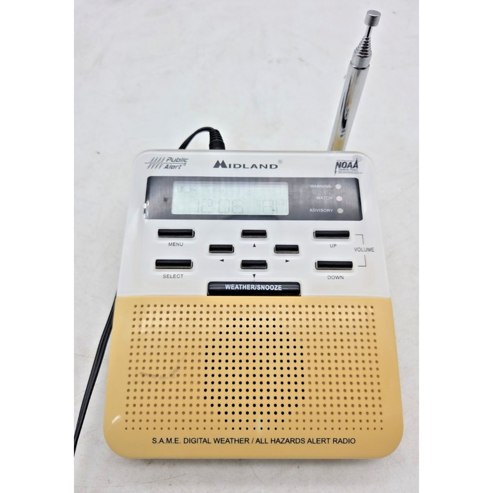 Midland  WR-100 All Hazards Alert Weather Radio NOAA Storm Warning Tested WORKS!